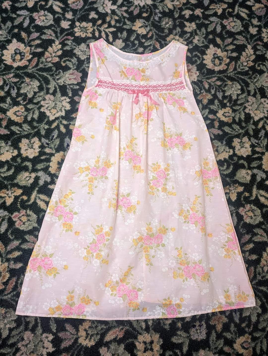 1960s Dreamy Cotton Floral Nightgown