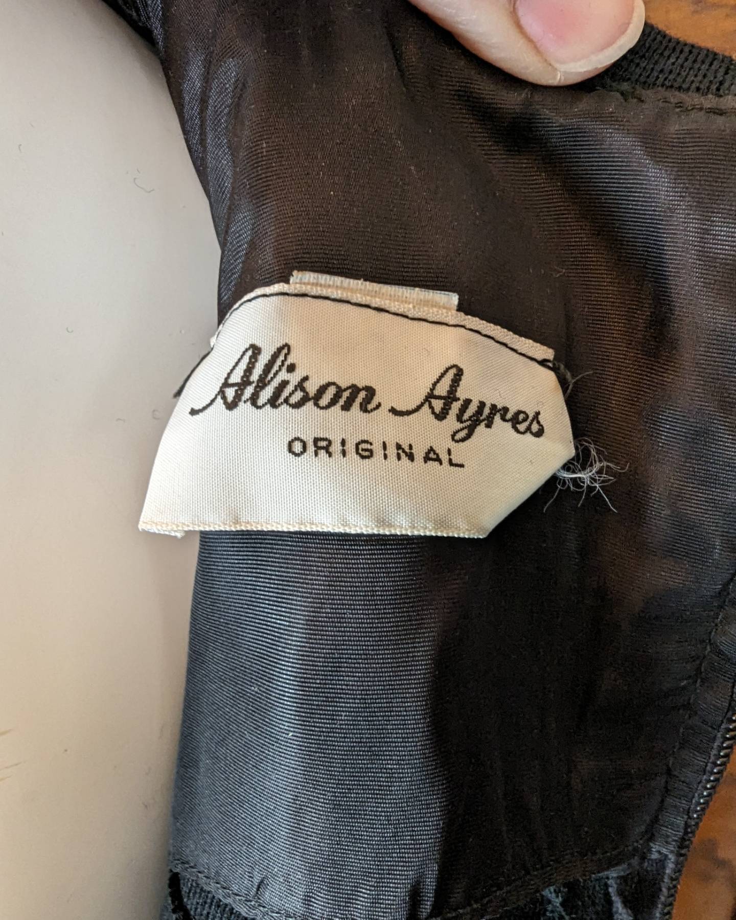 1960s Alison Ayers Black Tie Mini Mod